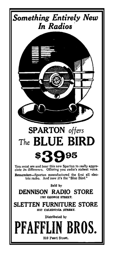 Sparton Bluebird ad